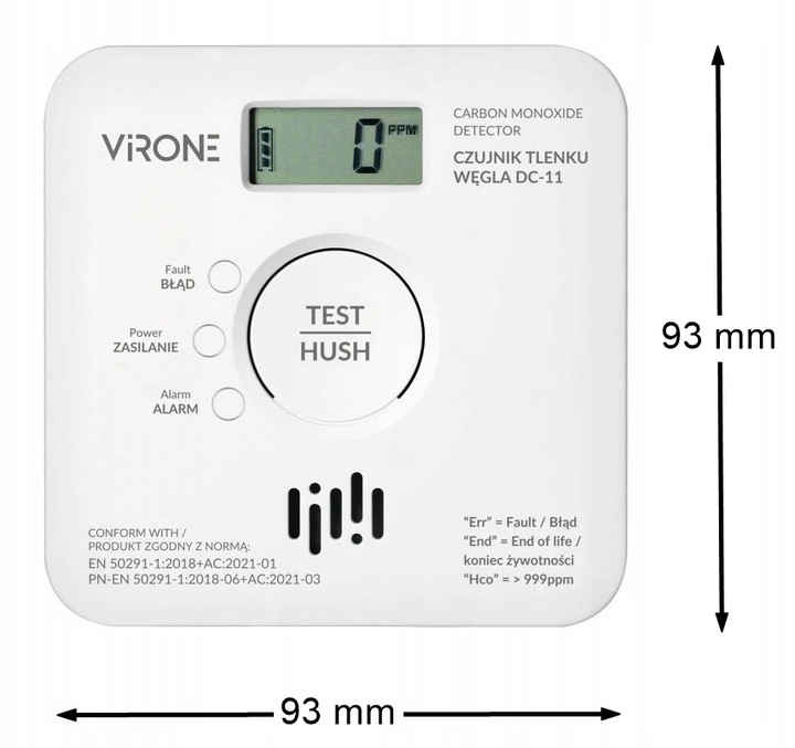 Czujnik Tlenku Węgla Detektor tlenku węgla Czadu NAJNOWSZY MODEL