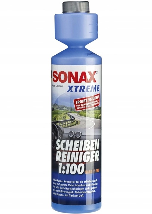 SONAX XTREME KONCENTRAT LETNI PŁYN DO SPRYSKIWACZY 1:100 250 ML