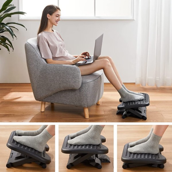 Ergonomiczny regulowany podnóżek biurowy ErgoStep R - pod biurko