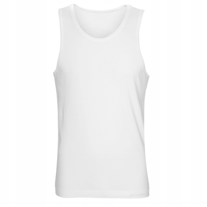 BRUBECK męska PODKOSZULKA na ramiączkach podkoszulek BAWEŁNA BIAŁA