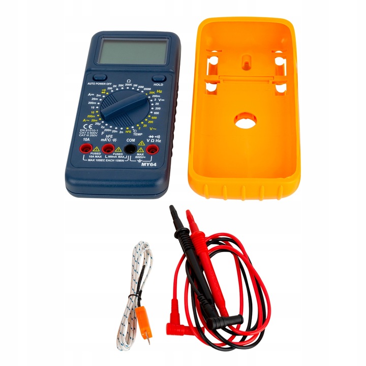 MULTIMETR MIERNIK CYFROWY PRĄDU LCD TEMPERATURY UNIWERSALNY TESTER