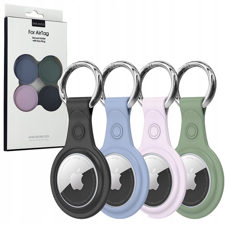 Etui do AirTag, Dux Ducis, wsuwka, brelok, 4w1