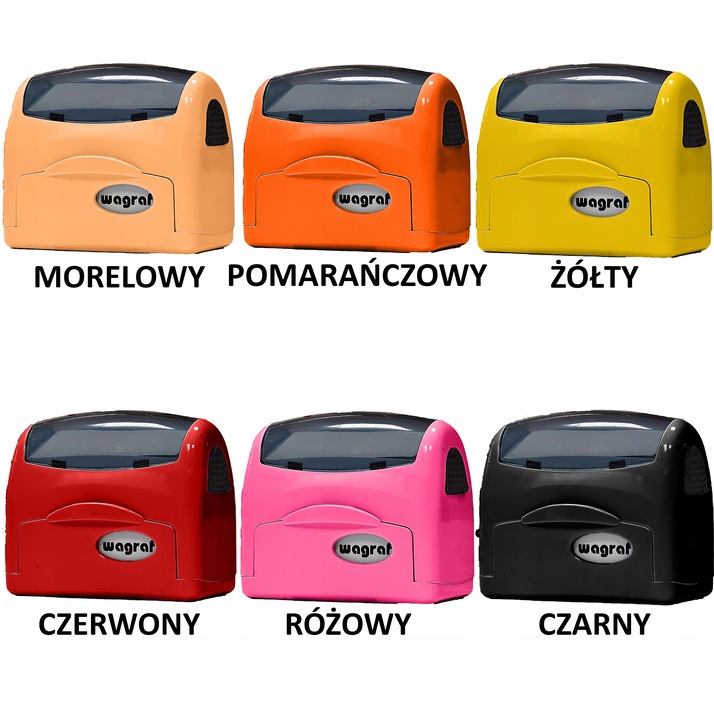 Wagraf A4 PIECZĄTKA do 8 wersów - 12 kolorów obudowy