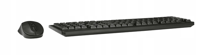 KLAWIATURA I MYSZ BEZPRZEWODOWA ZESTAW CZARNY USB 1600 DPI REGULOWANE NÓŻKI