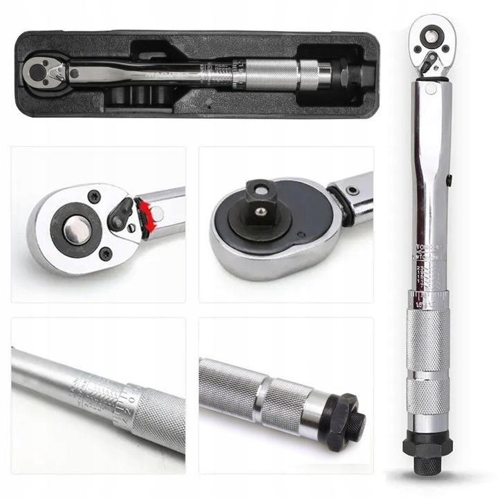 KLUCZ DYNAMOMETRYCZNY Z BLOKADĄ 1/4 5-25 Nm SILVER LERTZ POWER +