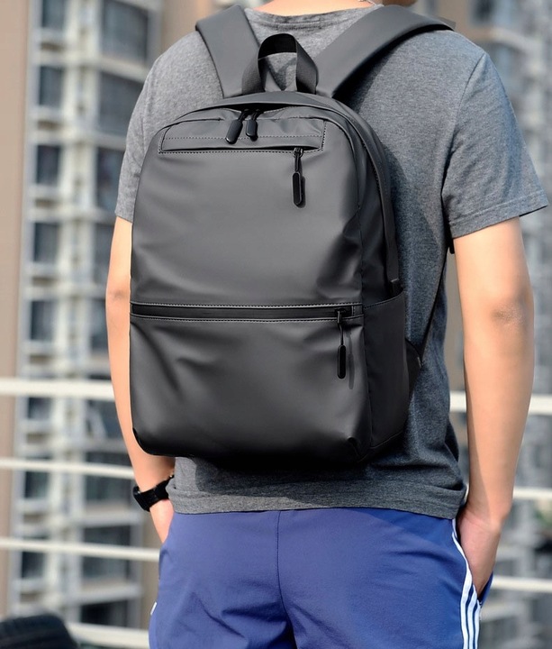 Plecak KELF CZARNY Szkolny Podróżny 4 kieszenie 20L MAT OXFORD Poliester