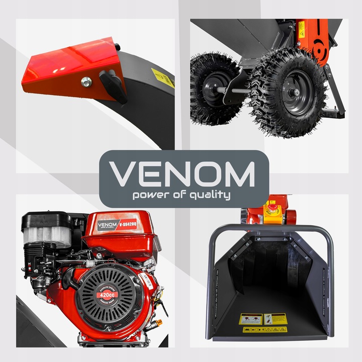 POTĘŻNY ROZDRABNIACZ SPALINOWY DO GAŁĘZI 120MM MOCNY SILNIK 420CC