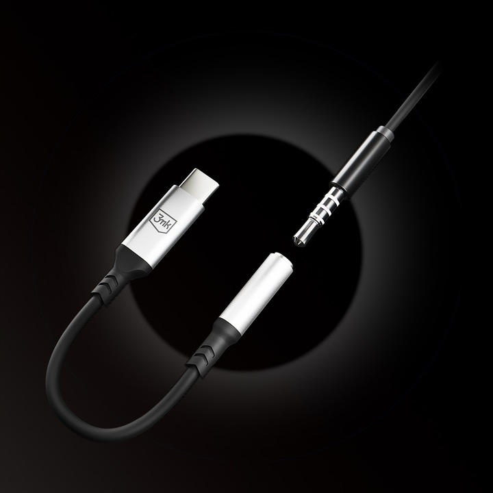 Adapter Przejściówka 3mk USB typ C mini Jack 3,5mm