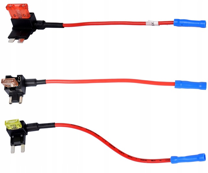 3x Przejściówka do bezpieczników adapter bypass + 3x bezpiecznik