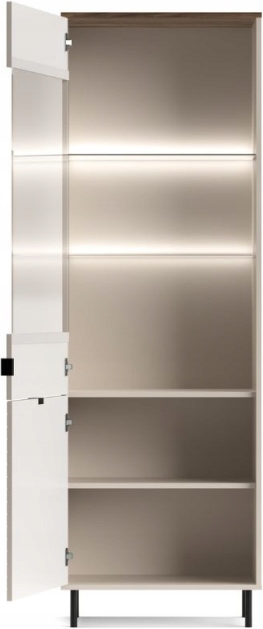 Witryna Szafka Stojąca Gablota do Salonu Regał - 194x63 cm Kaszmir Evo