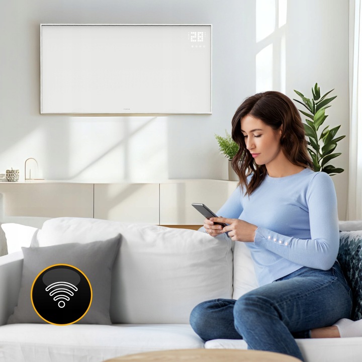 Grzejnik na podczerwień promiennik ciepła WarmUp 770W WiFi Tuya LED