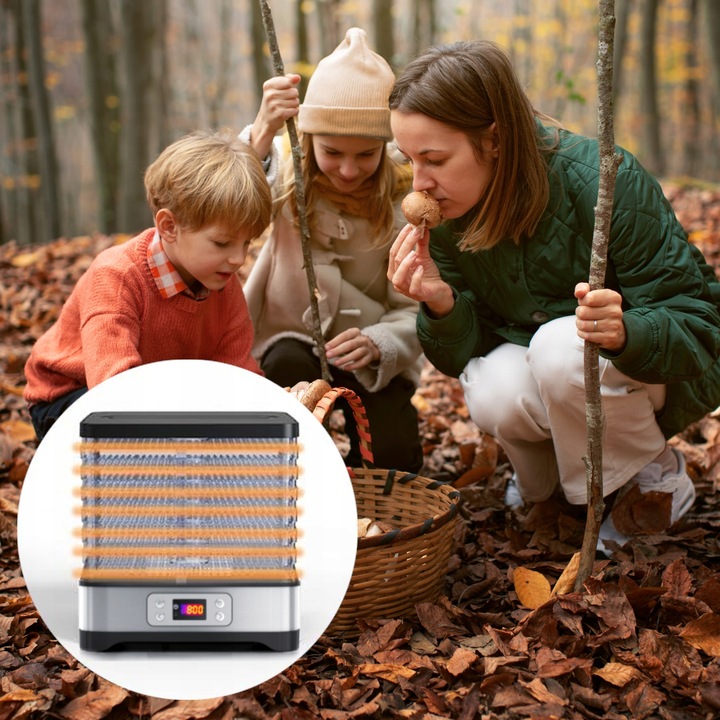 Suszarka do grzybów owoców warzyw DUŻA MOCNA 500W TERMOOBIEG REGULACJA