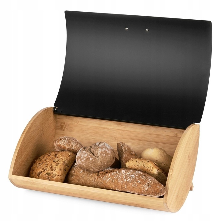 Zestaw CHLEBAK BAMBUSOWY + 3x Puszka KAWA HERBATA CZARNY Konighoffer Cosmic