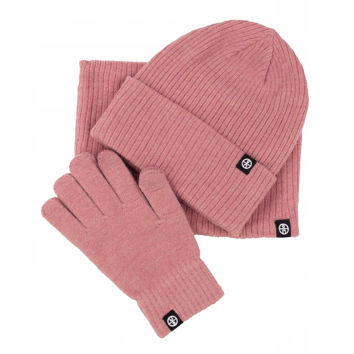 Alessio KOMPLET CZAPKA + KOMIN + RĘKAWICZKI DOTYKOWE ciepły POLAR