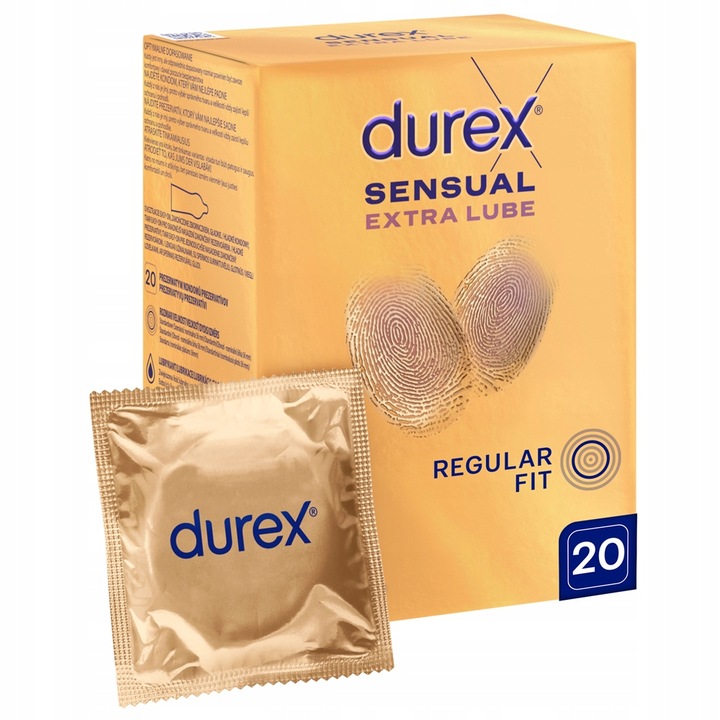 Prezerwatywy DUREX SENSUAL EXTRA LUBRICATED z dodatkowym lubrykantem