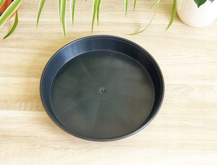 Podstawki P25 25cm czarne 10szt. - pod doniczki uprawowe, donice do