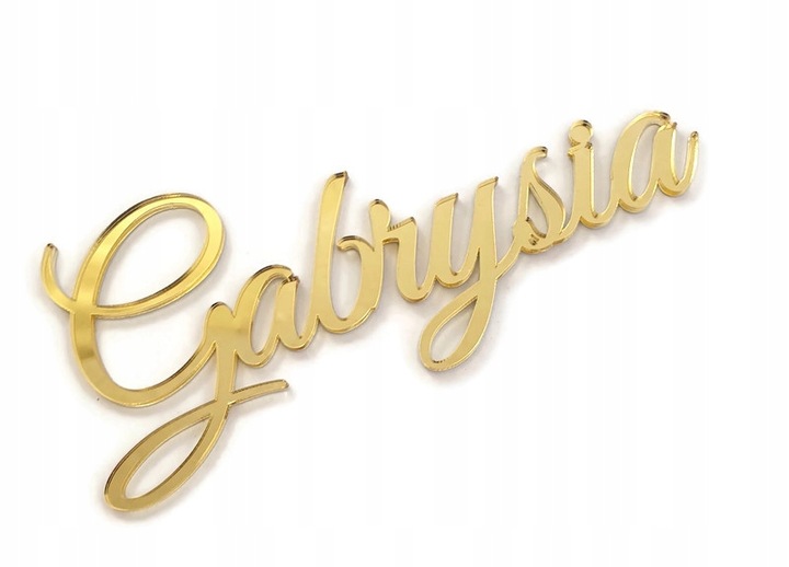 Topper na komunie złoty ZESTAW dekoracji na tort komunijny IMIĘ krzyż napis