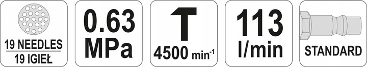 MŁOTEK PNEUMATYNCZY DO RDZY Yato YT-09910