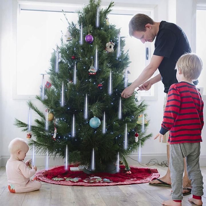 METEORY 50 CM LAMPKI PADAJĄCY ŚNIEG OŚWIETLENIE ŚWIĄTECZNE IP44 SOPLE LED