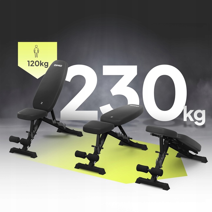 Ławka Treningowa do ćwiczeń Ławeczka prosta regulowana Składana Zipro