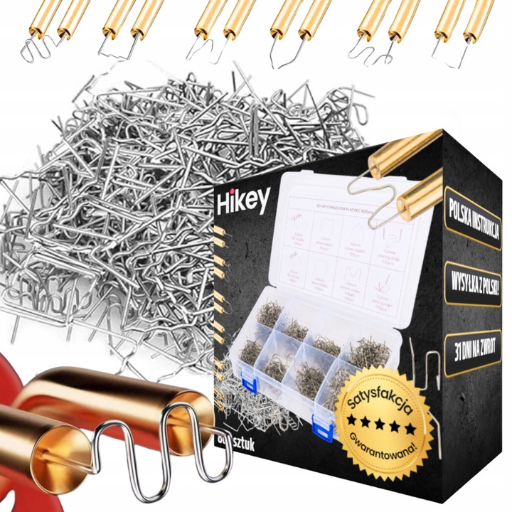 ZSZYWKI DO ZGRZEWARKI DO PLASTIKU TWORZYW ZESTAW 8 TYPÓW 800SZT 0,8MM