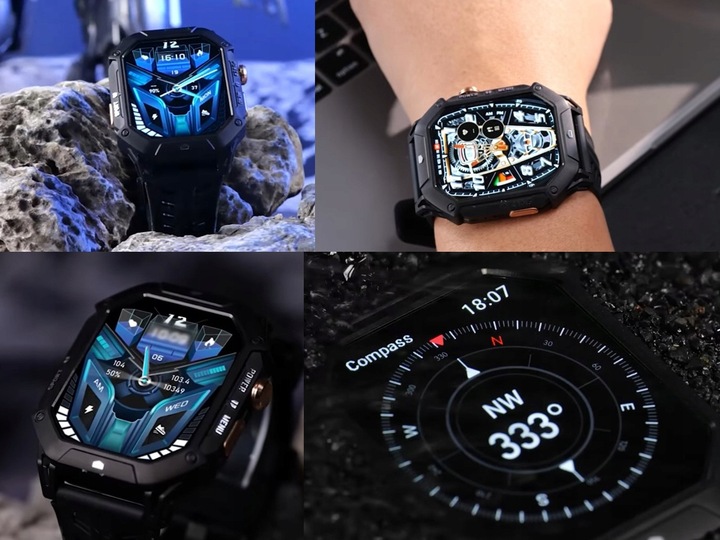 CUBOT X1 AMOLED SMARTWATCH ZEGAREK BAROMETR PULS ROZMOWY TEL 100 DNI