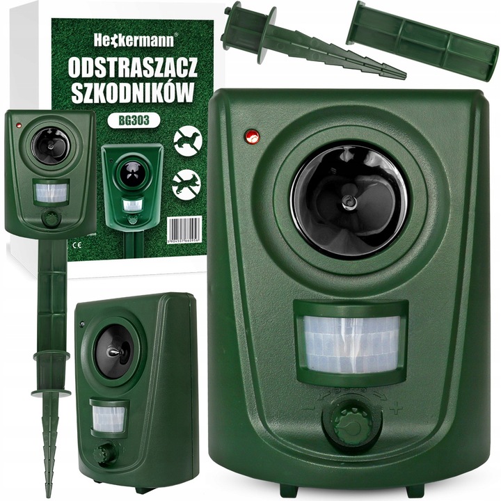 ODSTRASZACZ ULTRADŹWIĘKOWY ZWIERZĄT GRYZONI KOTÓW PSÓW DZIKÓW PTAKÓW