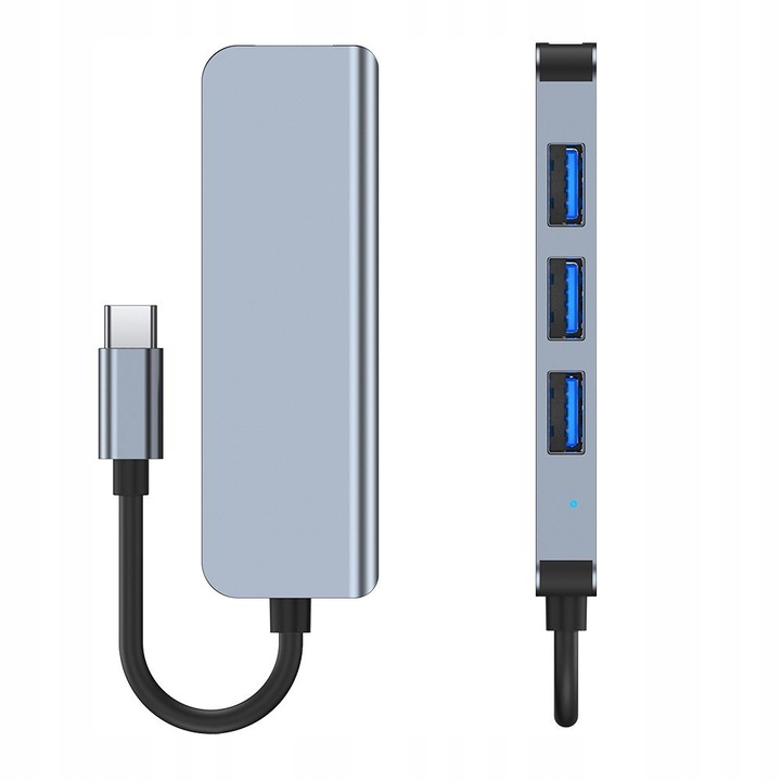 ROZDZIELACZ HUB ADAPTER USB 3.0 USB-C TYPE-C DO MACBOOK M1 M2 M3 / PC