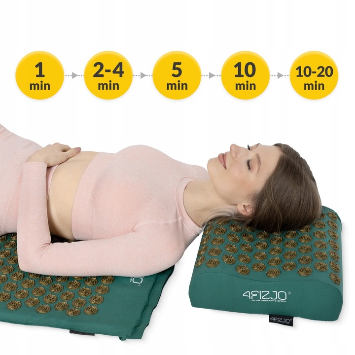 MATA DO AKUPRESURY Z KOLCAMI DO MASAŻU POBUDZAJĄCA KRĄŻENIE Z PODUSZKĄ XL