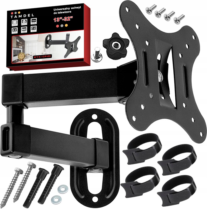 UCHWYT DO TELEWIZORA MONITORA 13-32 CALE ścienny obrotowy regulowany