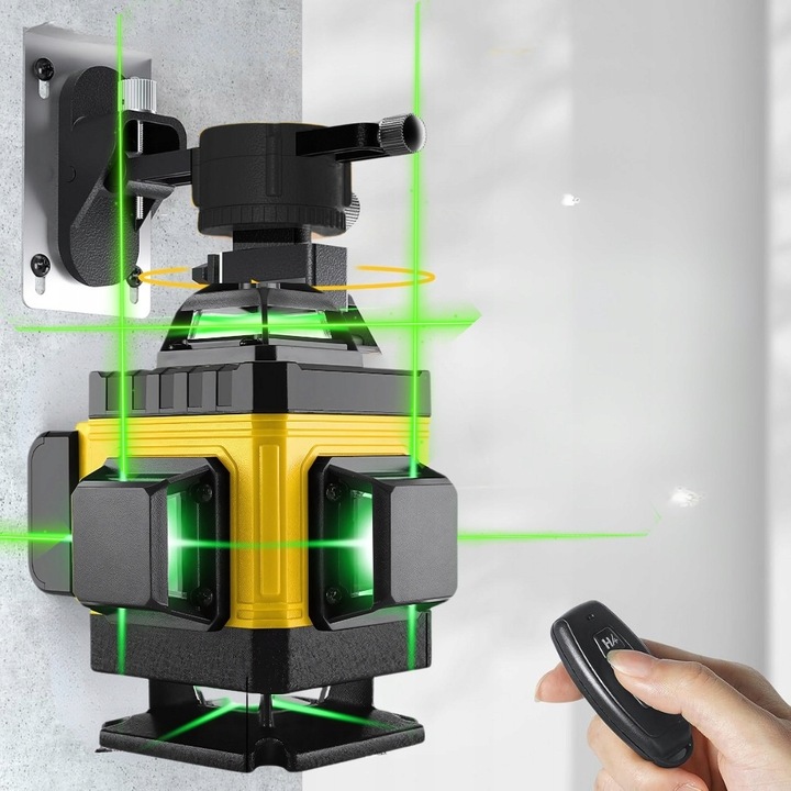 POZIOMNICA LASEROWA POZIOMICA 4D 16 LINII KRZYŻOWA 360 LASER ZESTAW