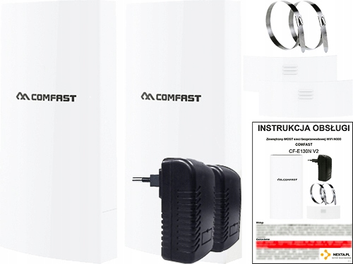2x ACCESSPOINT BRIDGE MOST WiFi PUNKT DOSTĘPOWY ZEWNĘTRZNY OUTDOOR POE