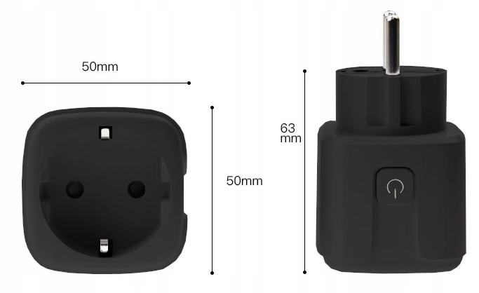 INTELIGENTNE GNIAZDKO GNIAZDO WIFI WATOMIERZ TIMER LICZNIK Smart TUYA 16A