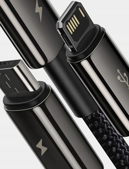 BASEUS Szybki Kabel USB 3w1 Lightning do iPhone microUSB USB-C 1,5m 3.5 A