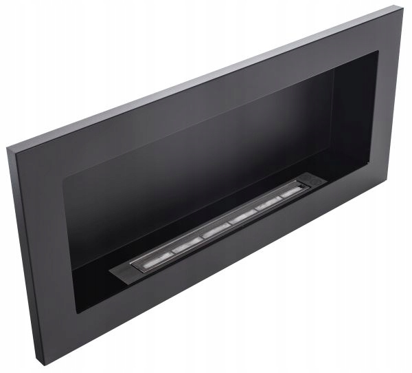 Biokominek WISZĄCY 90cm NAŚCIENNY czarny do ZABUDOWY