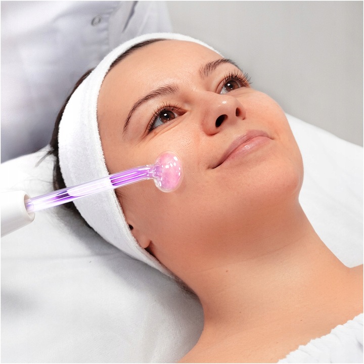 Rubica Darsonval Urządzenie Kosmetyczne + 4 Peloty do Skóry Twarzy Głowy