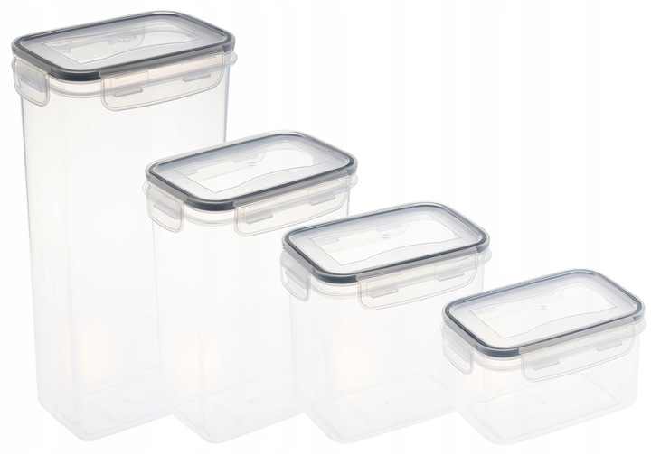 POJEMNIK SŁOIK PLASTIKOWY NA MAKARON KASZE PUDEŁKA NA ŻYWNOŚĆ 15 szt