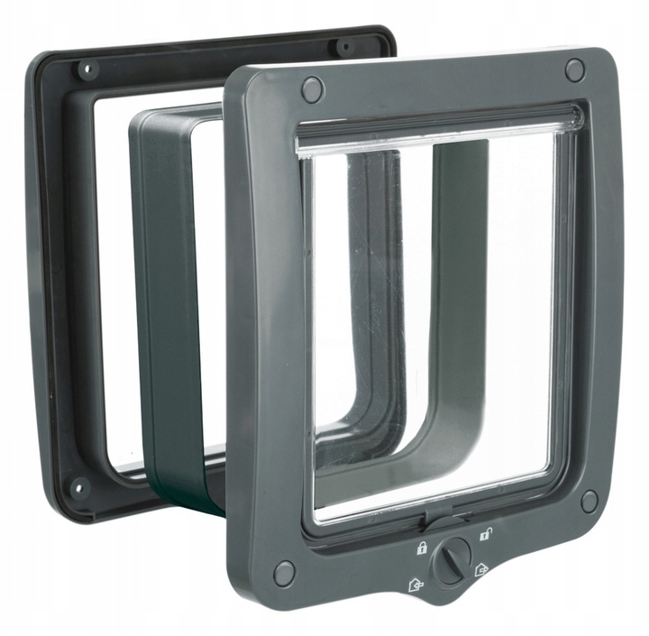 Trixie Drzwiczki DRZWI 4-Way XL tunelem kota szary