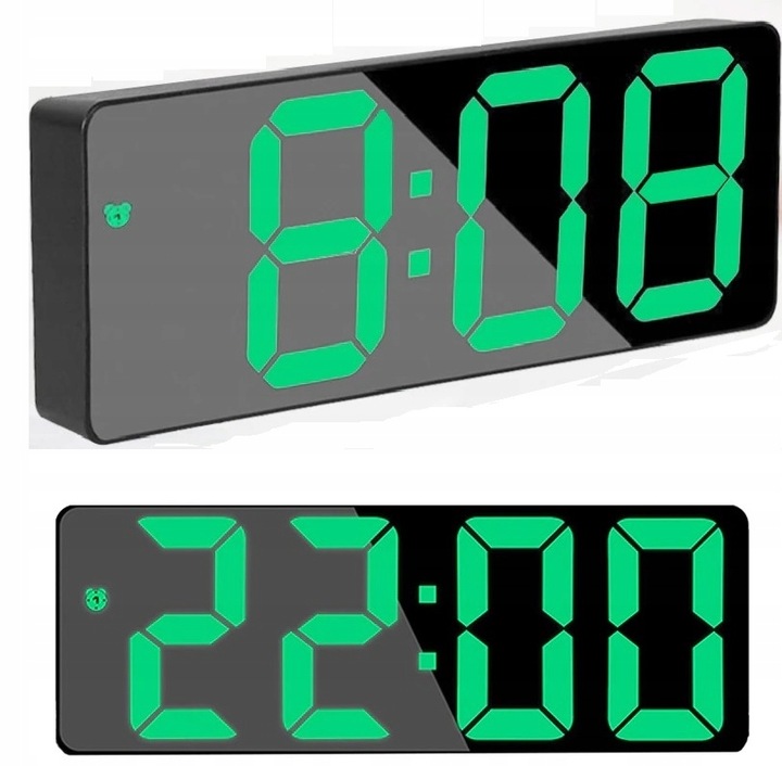 ZEGAR ELEKTRONICZNY LED BUDZIK ZEGAREK Z ALARMEM B