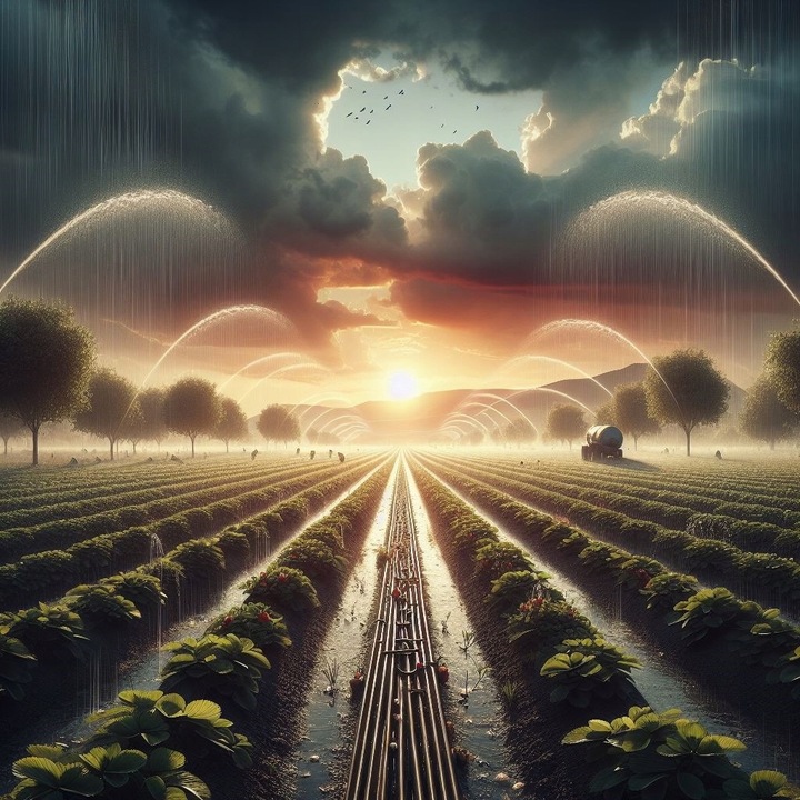 LINIA KROPLUJĄCA 100M Z KOMPENSACJĄ POLIEXT NAWADNIANIE OSZCZĘDNOŚĆ WODY