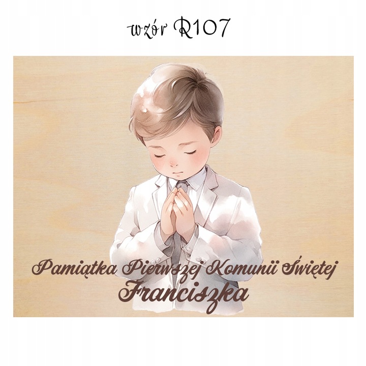 Pamiątka Pierwszej Komunii Świętej Pudełko różaniec