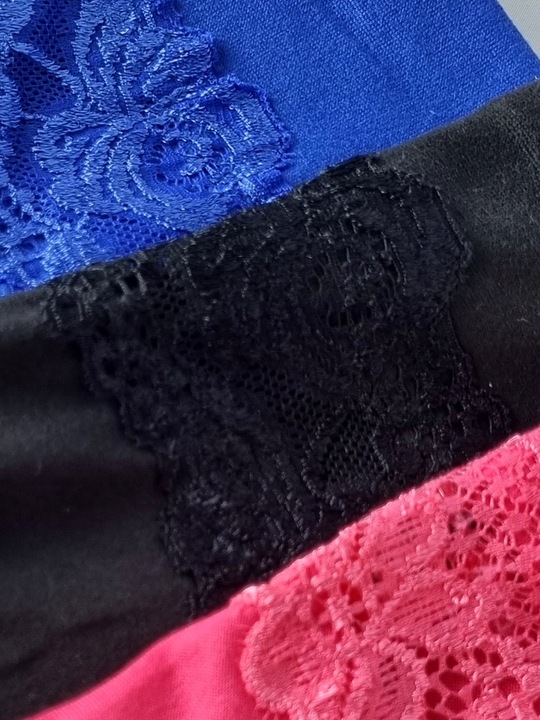 6x ODDYCHAJĄCE BAMBUSOWE MAJTKI FIGI KORONKOWE Z WYSOKIM STANEM 3XL #25