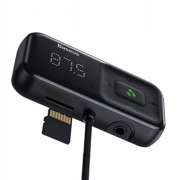 BASEUS TRANSMITER FM SAMOCHODOWY BLUETOOTH AUX ŁADOWARKA 2x USB