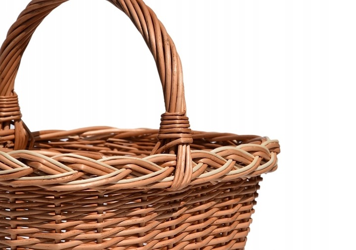 Koszyczek na zakupy wiklinowy do lasu, grzyby PREZENT Kosz do zbioru