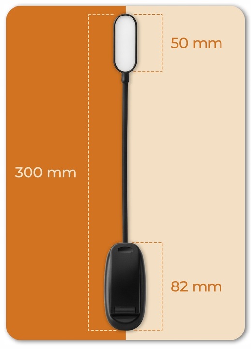 Lampka do Czytania Książek LED USB Przenośna Mocowanie Klips Nocna 4w1