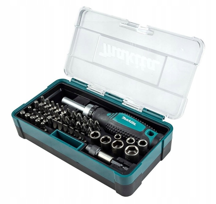 MAKITA wkrętak z grzechotką + bity nasadki B-36170