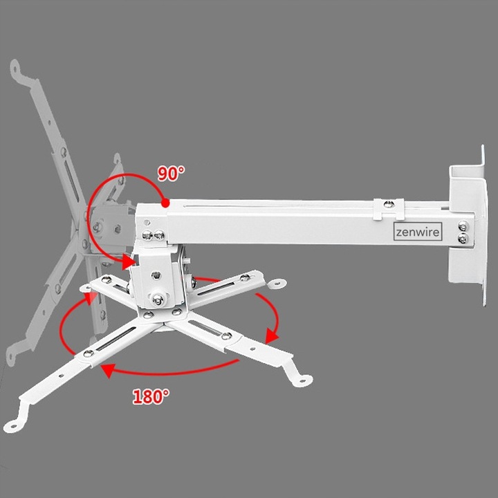 Uchwyt Wieszak do Projektora Rzutnika Zenwire 4w1 Sufitowy Ścienny do