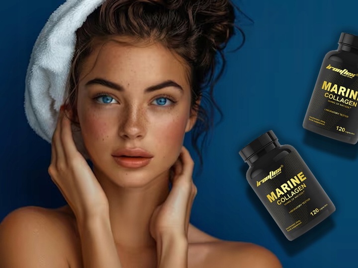 IRONFLEX COLLAGEN MARINE 120 kaps KOLAGEN RYBI MORSKI SKÓRA PAZNOKCIE WIT C