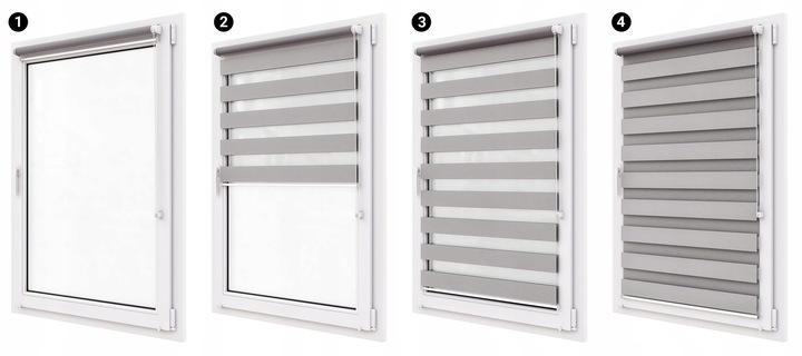 Roleta Dzień Noc na wymiar z napinaczem 57x150 cm