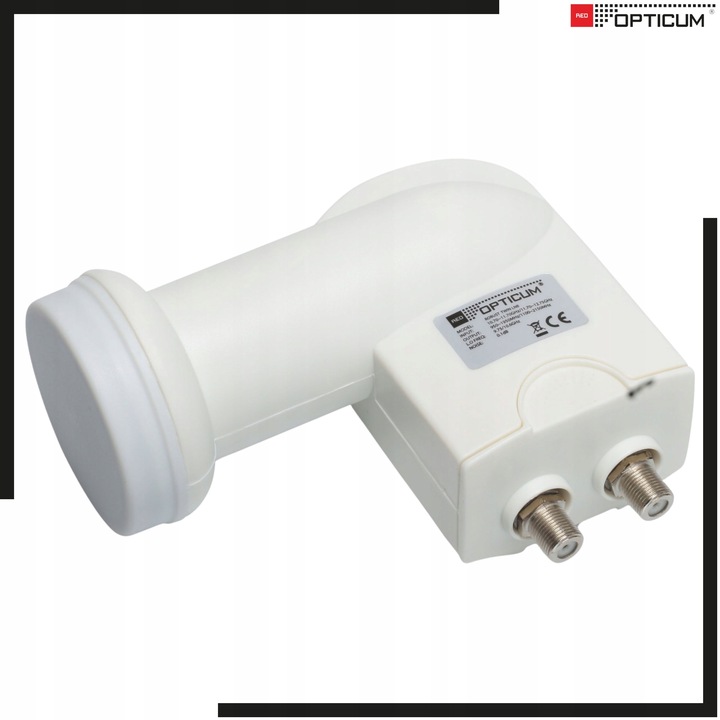 Konwerter Satelitarny Twin LNB 4K UHD Opticum Robust Mocny 01dB